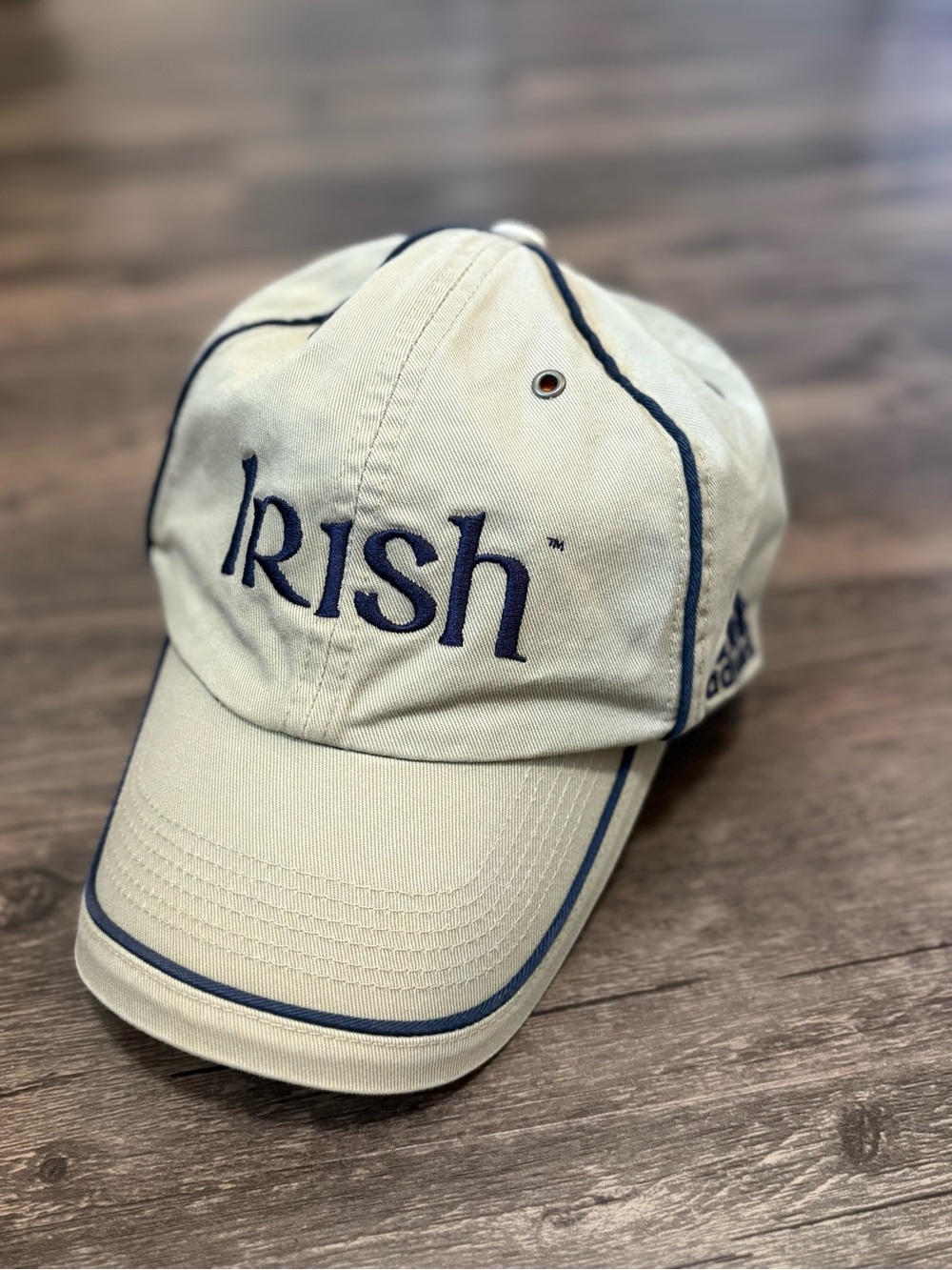 adidas Beige and Navy 'Irish' Embroidered Baseball Hat